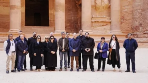 الرئيس الألباني يزور المعالم التاريخية في البترا