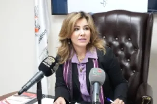 الاسمر خلال المؤتمر الصحفي