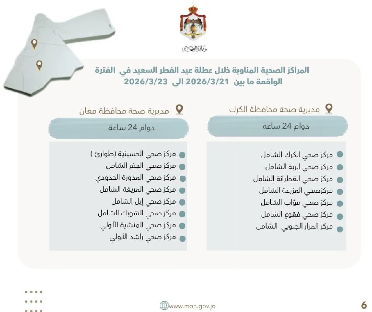 تحديد المراكز الصحية المناوبة خلال عطلة عيد الفطر عاجل 