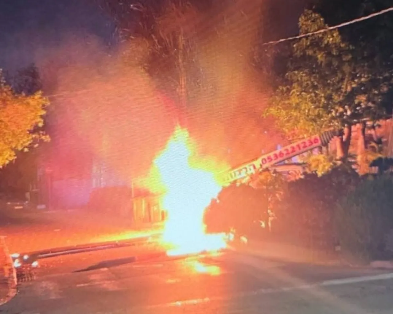 موقع سقوط الشظايا قبل قليل