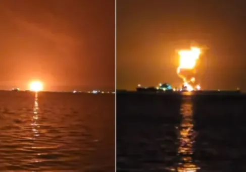 قتيل ومفقودون وإنقاذ العشرات بعد استهداف ناقلتي نفط بمياه العراق