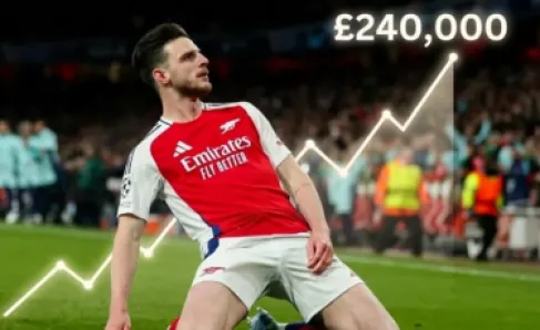 أكثر من 240 ألف إسترليني أسبوعياً لتحصين عقد رايس مع آرسنال
