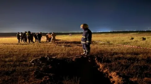 سقوط شظايا في منطقة خالية بالرمثا