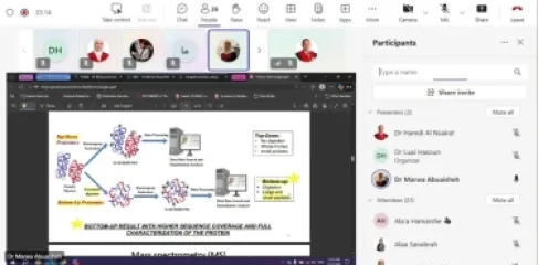 ورشة عمل  في عمان الاهلية لتعزيز القدرات البحثية لطلبة الدراسات العليا بالعلوم الصيدلانية
