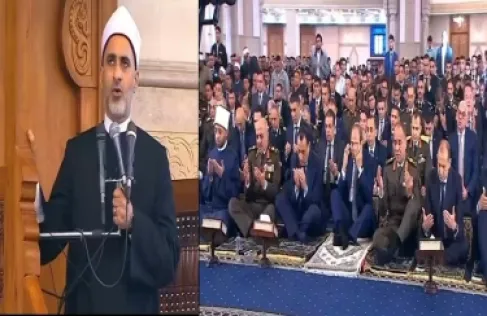 دعاء خطبة عيد الفطر بمصر يثير جدلاً واسعا