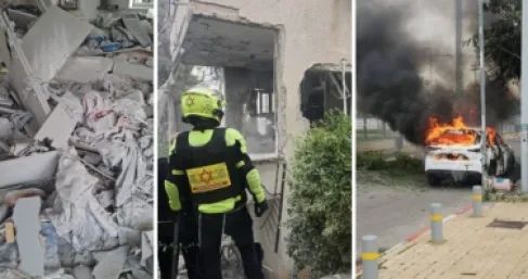 إصابة 6 أشخاص بسقوط شظايا صواريخ إيرانية في تل أبيب