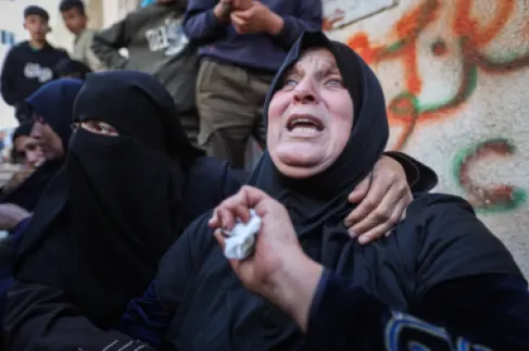 Mother Shocked to Discover the Martyrdom of Two of Her Sons Upon Returning Home in Gaza