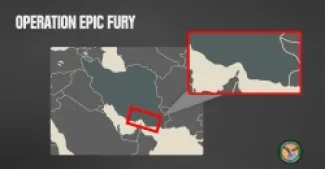 خارطة للمواقع المستخدفة نشرتها القيادة المركزية الامريكية