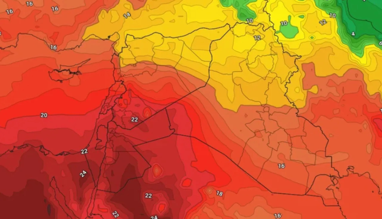 عاجل تزايد تأثر الأردن بكتلة هوائية حارة نسبيًا الأربعاء والخميس 