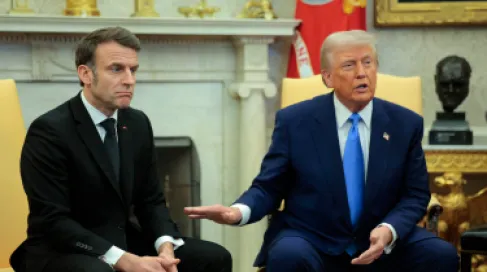 Trump: Macron Received a Slap on His Jaw from His Wife