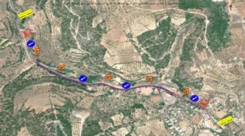 Traffic Arrangements for the Maintenance and Expansion Project of the Kufranja – Wadi Al-Tawaheen Road in Ajloun