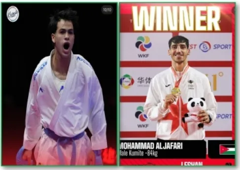 طلبة جامعة عمان الأهلية يحققون إنجازًا عالميًا في الكاراتيه