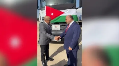 Arrival of the Second Convoy of Jordanian Relief Aid to Lebanon