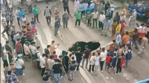 هبوط أرضي مفاجئ بمنطقة راقية بالقاهرة والسلطات تتدخل