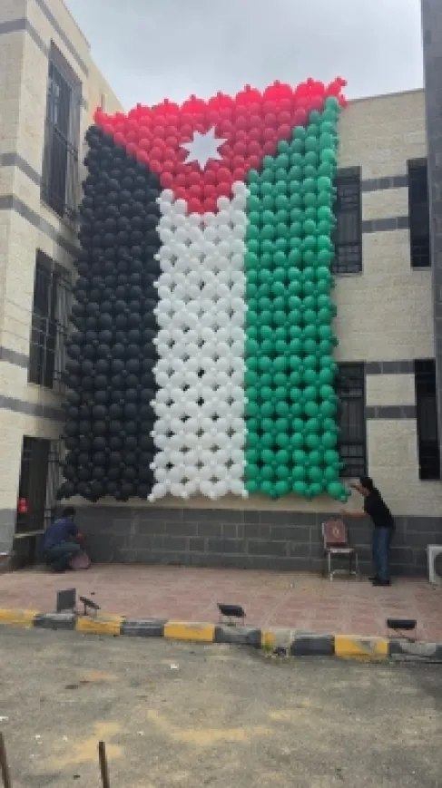 Launch of the Largest Balloon Carrying the Jordanian Flag in Bani Hassan
