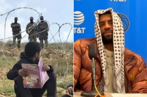 بعد الكوفية وشعار الصحافة.. نجم سلة أمريكي يبرز معاناة أطفال فلسطين