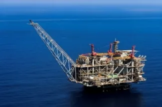 منصة الغاز في حقل ليفياثان