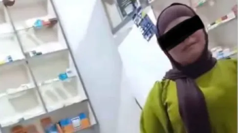 مقطع وثق الواقعة.. القبض على مروجة مخدرات داخل صيدلية في مصر