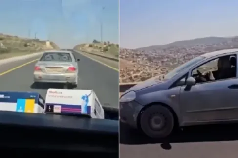 شر مطلق.. فيديو لمستوطن يعيق سيارة إسعاف مسرعة بالضفة