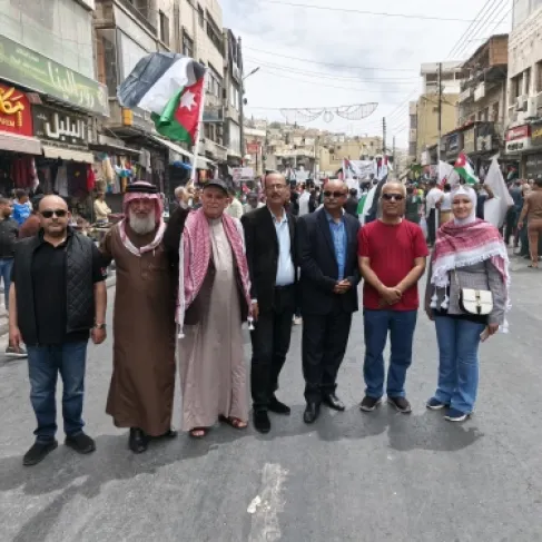 حزب الاتحاد الوطني الأردني يشارك في المسيرة الوطنية التي أُقيمت إحياءً لذكرى النكبة الفلسطينية