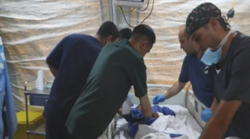 المستشفى الميداني الأردني جنوب غزة/10 يباشر أعماله