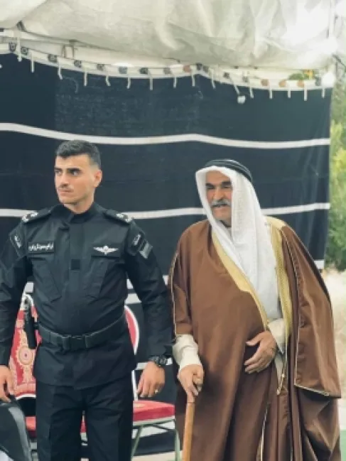 الحاج محمود العبد الله يشكر المشاركين أفراح عائلة الزواهره