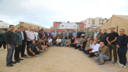 المستشفى الميداني جنوب غزة/10 يستقبل وجهاء محليين بمناسبة عيد الأضحى