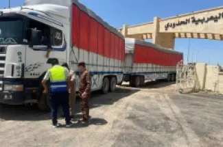دخول أول 3 شحنات عبر منفذ ربيعة الحدودي من الجانب السوري