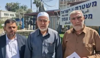 الشيخان كمال خطيب ورائد صلاح والمحامي خالد زبارقة
