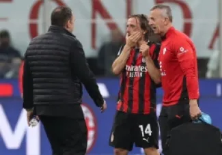 مودريتش أصيب في وجهه مع فريقه ميلان الإيطالي