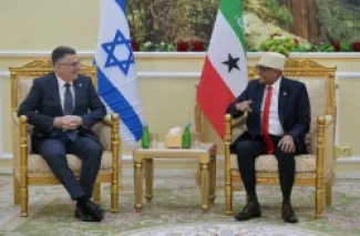 رئيس وزراء الاحتلال جدعون ساعر مع رئيس أرض الصومال