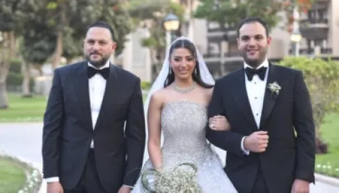 عمرو دياب ونجوم الفن يحتفلون بزفاف ابنة شقيق عماد زيادة