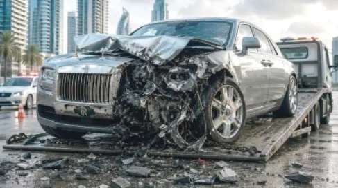 الامارات .. شركة تأمين تطلب استرداد حطام «رولز رويس» بعد 10 سنوات من الحادث
