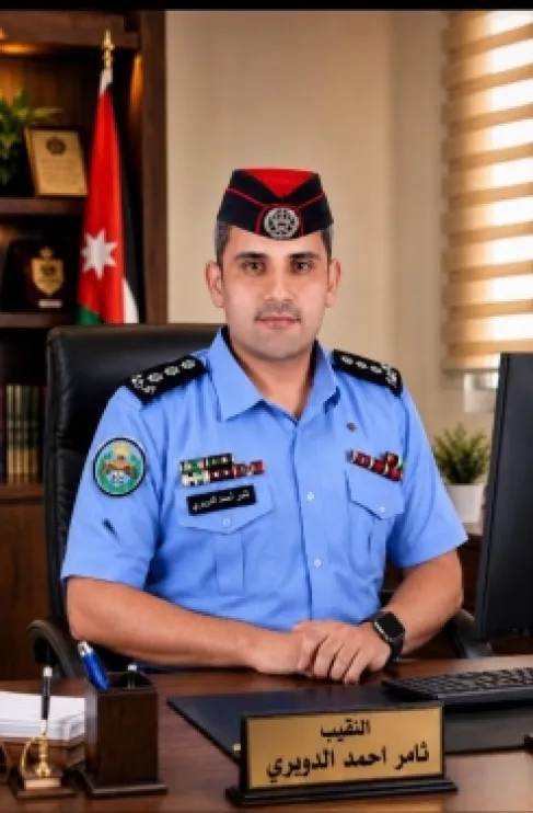 تهنئة بترفيع النقيب ثامر أحمد الدويري