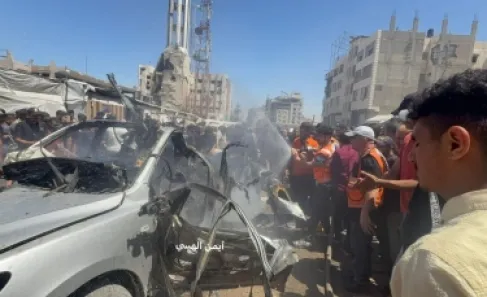 3 شهداء في قصف اسرائيلي استهدف مركبة وسط مدينة غزة