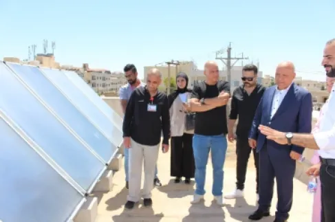تشغيل مشروع نظام سخانات شمسية حرارية في مستشفى الأميرة رحمة