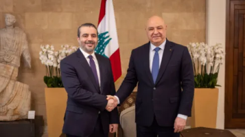 الشيباني يبحث مع عون تعزيز العلاقات على أساس حسن الجوار