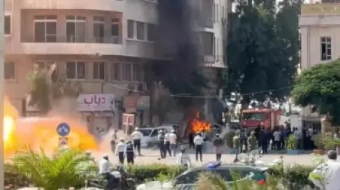 سماع دوي انفجارين في دمشق تزامناً مع زيارة الرئيس الفرنسي إيمانويل ماكرون