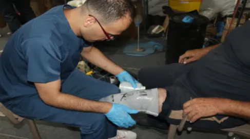 عيادة الأطراف الصناعية في المستشفى الميداني الأردني جنوب غزة/10 تواصل أعمالها