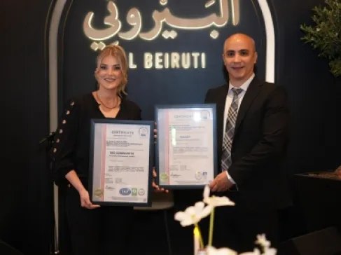البيروتي-الأردن يحصل على شهادتي ISO   و HACCP العالميتين في سلامة الغذاء بعد ١٠ ايام من الافتتاح التجريبي