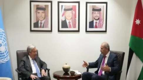 الصفدي يجري مباحثات موسعة مع غوتيريش
