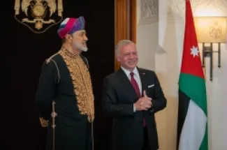 الملك عبدالله الثاني والسلطان هيثم بن طارق -  ارشيف