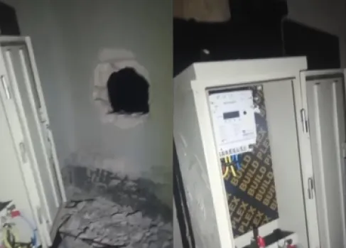 بالفيديو .. إعتداء جديد على محول مغذي لإنارة طريق عمان-إربد
