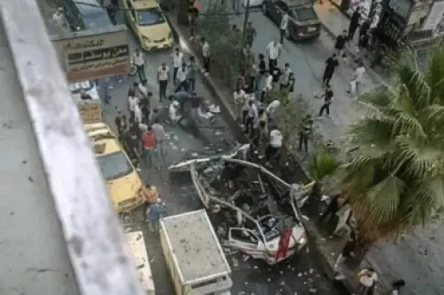 سورية ..  أنباء عن قتلى وجرحى بانفجار سرفيس نقل في جرمانا