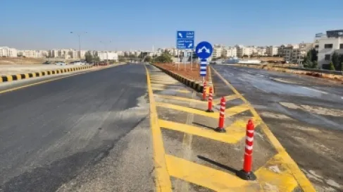 الأشغال تنهي العمل على تقاطع طريق المطار