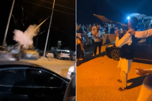 شاهد.. إطلاق قذيفة 