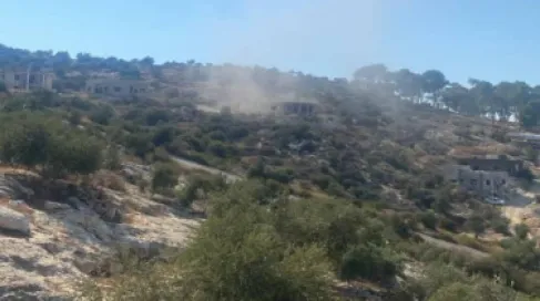 الاحتلال الإسرائيلي يقصف منزلا في حرش السعادة غرب جنين
