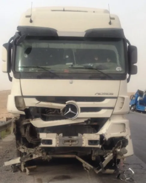 وفاة وإصابة بتصادم قلابين في القطرانة