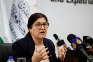 وزيرة الخارجية الفلسطينية فارسين أغابكيان شاهين