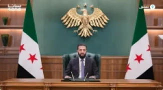صورة من كلمة الرئيس السوري أحمد الشرع بعد رفع بلاده من قوائم الإرهاب